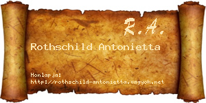 Rothschild Antonietta névjegykártya